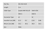 Digitus Patchcord światłowodowy FO LC-SC MM 50/125 OM3 duplex LSOH 2m