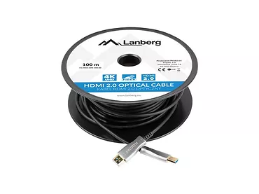 LANBERG Kabel HDMI M/M v2.0 100 czarny CA-HDMI-20FB-1000-BK