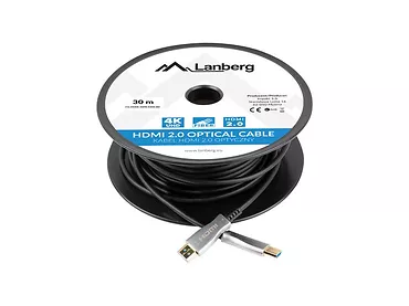LANBERG Kabel HDMI M/M v2.0 30m czarny CA-HDMI-20FB-0300-BK