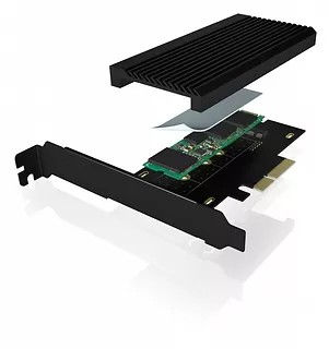 IcyBox Karta PCI na M.2 SSD NVMe IB-PCI208-HS z radiatorem