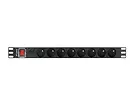 LANBERG Listwa zasil.rack PDU 1U 16A 2m 8 gn. PDU-08E-0200-BK