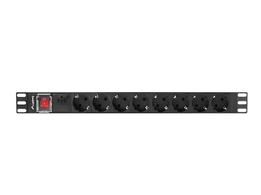 LANBERG Listwa zasil.rack PDU 1U 16A 2m 8sch. PDU-08F-0200-BK