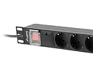 LANBERG Listwa zasil.rack PDU 1U 16A 2m 8sch. PDU-08F-0200-BK