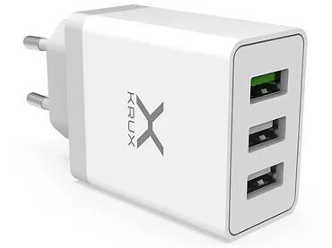 Ładowarka sieciowa KRUX 3xUSB QC 3.0; 30 W