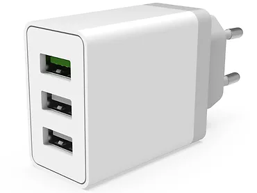 Ładowarka sieciowa KRUX 3xUSB QC 3.0; 30 W