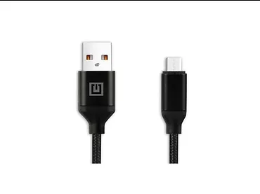 Kabel Premium USB A – Micro USB Fabric Black