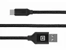 Kabel Premium USB A – USB Type-C Fabric Black