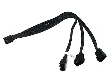 Kabel Gelid rozgałęziacz 3x 4pin PWM 30cm czarny
