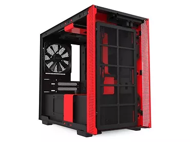 NZXT Obudowa H210I z oknem, czarno-czerwona