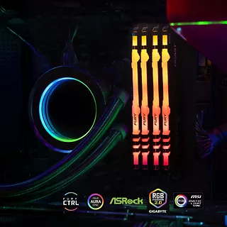 Kingston Pamięć DDR4 FURY Beast RGB 16GB(1*16GB)/3200 CL16