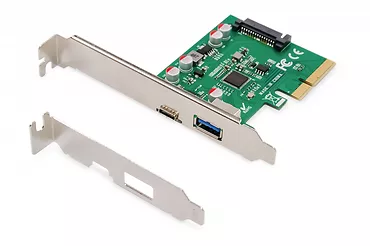 Digitus Karta rozszerzeń (Kontroler) USB 3.1 PCI Express USB A/ Typ C  3.1 Gen.2 10Gbps Chipset: ASM1142