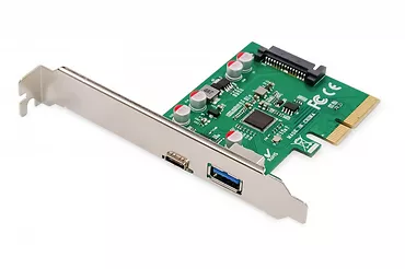 Digitus Karta rozszerzeń (Kontroler) USB 3.1 PCI Express USB A/ Typ C  3.1 Gen.2 10Gbps Chipset: ASM1142