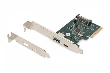 Digitus Karta rozszerzeń (Kontroler) USB 3.1 PCI Express USB A/ Typ C  3.1 Gen.2 10Gbps Chipset: ASM1142