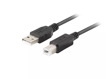 LANBERG Kabel USB-A(M)-USB-B(M) 2.0 CA-USBA-15CU-0010-BK