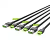 Green Cell Kabel 3x GC Ray USB - USB-C 30/120/200 cm, LED