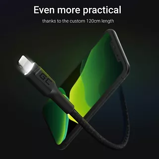 Green Cell Kabel zestaw 3x GC Ray USB - Lightning 120 cm,  LED