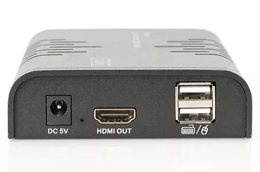 Digitus Przedłużacz/Extender KVM (HDMI+USB) do 120m po Cat.5e UTP lub IP, 1080p FHD 60Hz, audio (zestaw)