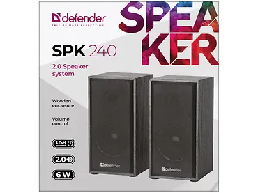 Głośniki przewodowe drewniane Defender SPK-240 2.0