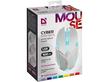 Mysz Defender Cyber MB-560L Biała