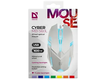Mysz Defender Cyber MB-560L Biała