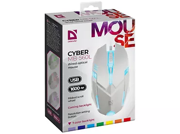 Mysz Defender Cyber MB-560L Biała