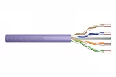 Digitus Kabel teleinformatyczny instalacyjny kat.6, U/UTP, Dca, drut, AWG 23/1, LSOH, 500m szpula Fioletowy