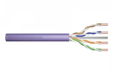 Digitus Kabel teleinformatyczny instalacyjny kat.6, U/UTP, Dca, drut, AWG 23/1, LSOH, 50m, Fioletowy