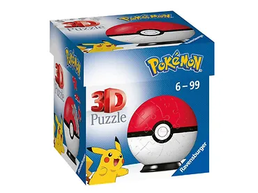 Ravensburger Polska Puzzle 54 elementy 3D Kula, Pokemon czerwona