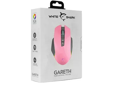 Mysz gamingowa WhiteShark Gareth różowa