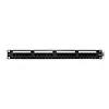 Qoltec Patch panel RACK | 24 porty | kat.6 UTP | Czarny