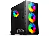 Obudowa komputerowa Midi Tower ATX SAVIO Prime X1 ARGB Glass Fan 4x120mm