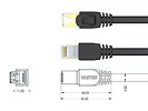 Patchcord kabel sieciowy Unitek kat.7 15.0M SSTP czarny