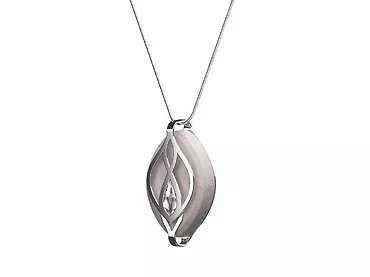 Smart Naszyjnik BELLABEAT Leaf Crystal Silver Edition