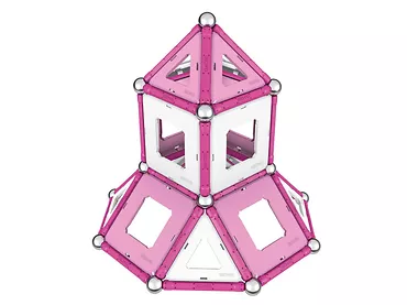 Klocki magnetyczne ROM GEOMAG PINK 104 elementy różowe GEO-344