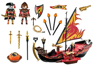 Playmobil Zestaw z figurkami Novelmore 70641 Statek ognia Wojownik&oacute;w Burnham