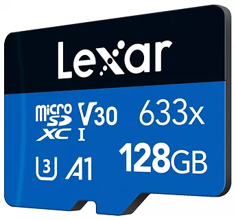 Lexar Karta pamięci microSDXC 128GB 633x 100/45MB/s CL10 adapter