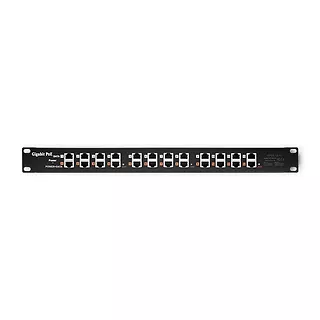 Qoltec Patch panel RACK | 12 portów | PoE | Czarny