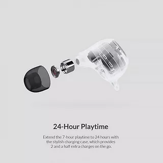AUKEY EP-T10 True Wireless TWS słuchawki bezprzewodowe Bluetooth 5 | wodoodporne IPX5 | dotykowe | 28h pracy | 10mm przetwornik | ładowanie bezprzewodowe