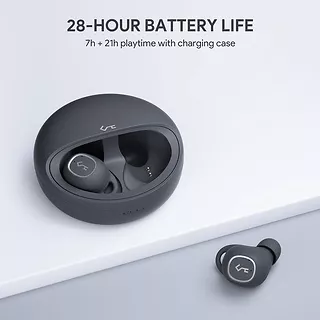AUKEY EP-T10 True Wireless TWS słuchawki bezprzewodowe Bluetooth 5 | wodoodporne IPX5 | dotykowe | 28h pracy | 10mm przetwornik | ładowanie bezprzewodowe