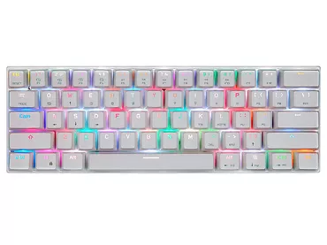 Klawiatura gamingowa mechaniczna Motospeed CK62 RGB (biała)