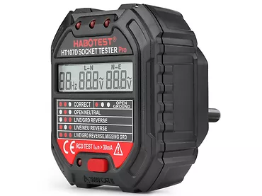 Tester gniazd z wyświetlaczem cyfrowym Habotest HT107D