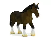 Figurka Clydesdale Horse Brown Animal Planet