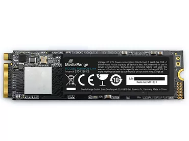 Dysk MediaRange MR1031 M.2 2280 SSD 256GB NVMe PCIe 3.1