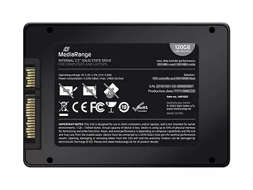 Dysk MediaRange MR1001 SSD 120GB SATA III 6Gb/s 2.5 500/350MB/s