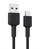 AUKEY CB-CA1 OEM nylonowy kabel Quick Charge USB C-USB A 3.1 | FCP | AFC | 1m | 5Gbps | 3A | 60W PD | 20V