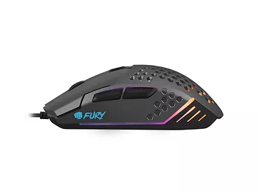 Fury Mysz Battler 6400 DPI dla graczy podświetlenie Czarna