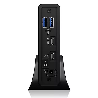 IcyBox Zasilacz IB-382H-C31 2,5/3,5 HDD z wbudowanym HUB 1xUSB-C, 2xUSB -A,  12V2A