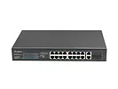 Lanberg Przełącznik Switch 16X100MB POE+/2XCombo niezarządzalny rack 19 cali Gigabit Ethernet 150W