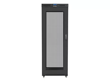 Lanberg Szafa instalacyjna rack stojąca 19 cali 37U 800x1000 czarna drzwi perforowane LCD ( Flat pack)