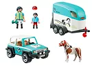 Playmobil Zestaw figurek Country 70511 Samochód z przyczepą dla kucyka